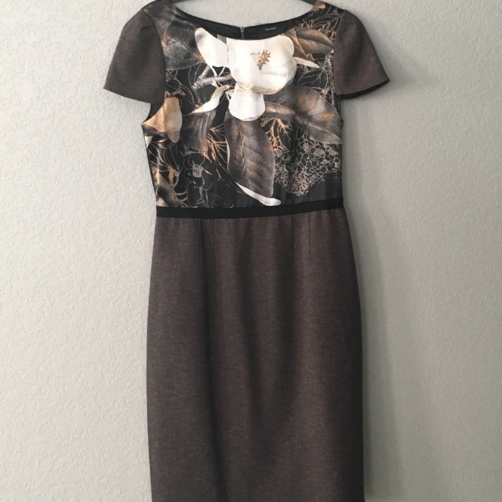 Tahari Silk Magnolia Dress